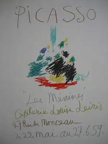 Pablo Picasso Les Menines 1959 Orig Lithografie Maitres de l'Ecole 1959