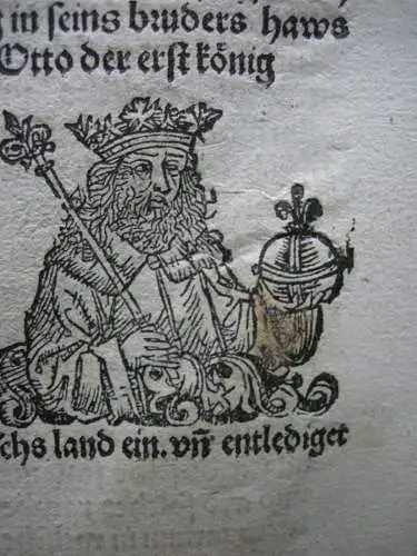 König Lothar Berengarius IV.  Taris Orig Holzschnitt Schedel Weltchronik 1493