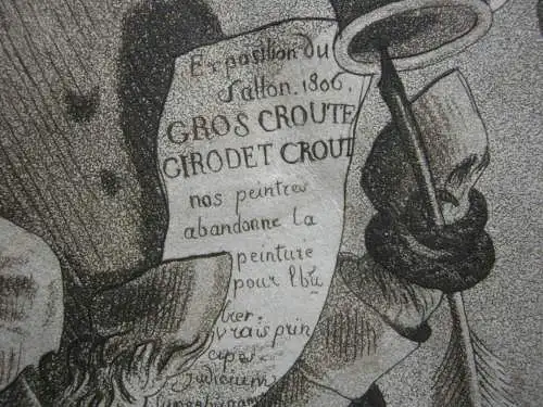 Karikatur Kritiker Chiffonnier-critique du Salon 1806 Aquatinta-Radierung 1806