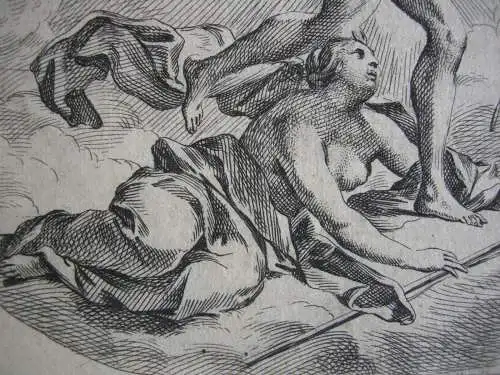 Simon Vouet (1590-1649) Apollo und Diana Orig. Radierung 1629/1640 Mythologie