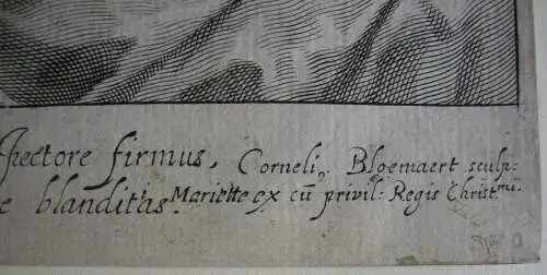 Cornelis II Bloemaert (1603-1684) Joseph und Potiphars Weib Orig Kupferstich