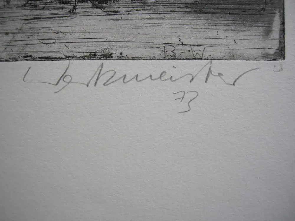 Wolfgang Werkmeister (1941) Urlandschaft Orig. Radierung 1973 signiert 6/70 4