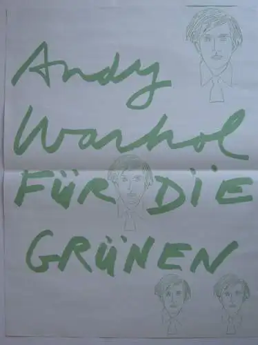 Andy Warhol (1928-1987) Plakat Für die Grünen Offset 1980