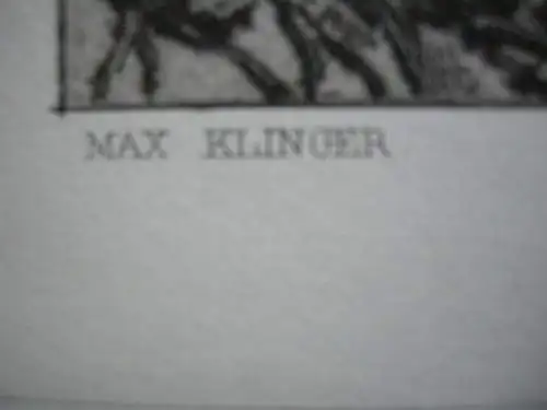 Max Klinger (1857-1920) Simplicissimus Waldeinöde 1881 Radierung Symbolismus