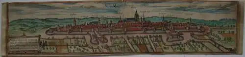 Ulm Baden Württemberg Altkolorierter Kupferstich Braun Hogenberg 1580