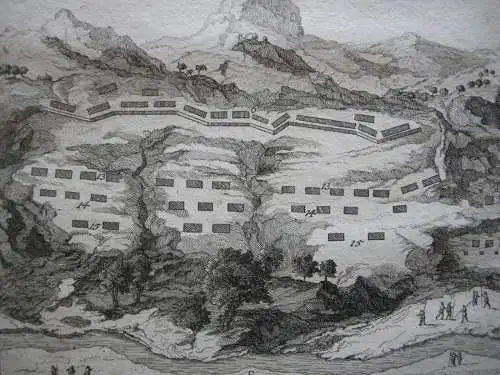Schlacht bei Sellasia 222 v. Chr Makedonien Sparta Griechenland Kupferstich 1756