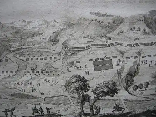Schlacht bei Sellasia 222 v. Chr Makedonien Sparta Griechenland Kupferstich 1756