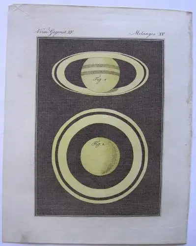 Astronomie Meteore Lufterscheinungen   Kolor Kupferstich Bertuch 1800