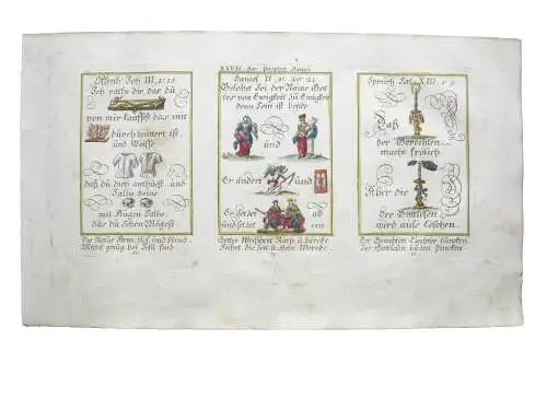 Alkolor geistl Emblemkupfer Bodenehr Licht der Gerechten weißes Kleid Rebus 1699