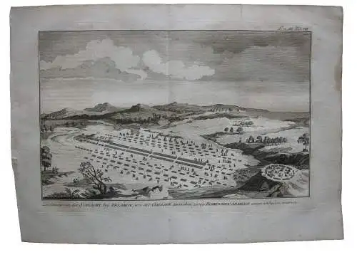 Schlacht bei Telamon Italien Keltenkrieg 225 v. Chr. Antike Kupferstich 1756