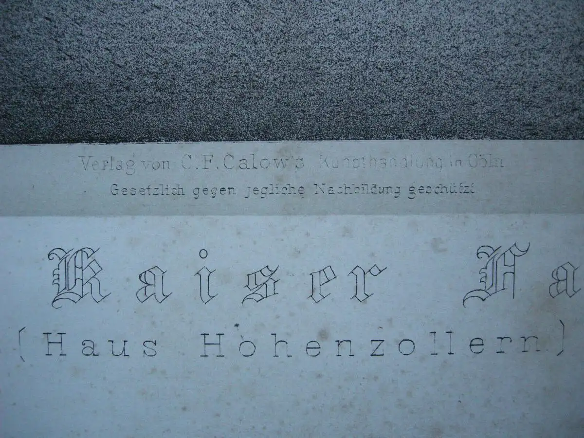 Deutsche Kaiser Familie Hohenzollern 1871 Wilhelm I. Lithographie Tony Avenarius 8