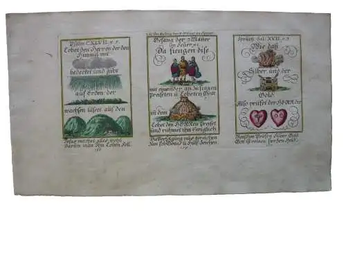 Alkolor geistl Emblemkupfer Bodenehr Silber Gold Herzen prüfen Rebus 1699