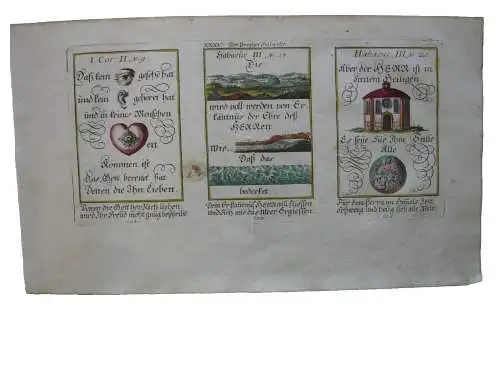 Alkolor geistl Emblemkupfer Bodenehr kein Auge gesehen Tempel Rebus 1699