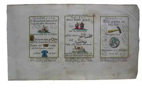 Alkolor geistl Emblemkupfer Bodenehr Adoni Besekh sprach  Rebus 1699