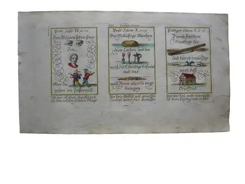 Alkolor geistl Emblemkupfer Bodenehr Faulheit macht Haus triefend Rebus 1699