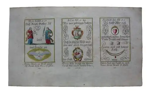 Alkolor geistl Emblemkupfer Bodenehr Adams Bilde läßt uns sterben Rebus 1699