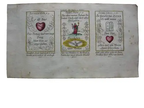 Alkolor geistl Emblemkupfer Bodenehr das Herz ein trotzig Ding Rebus 1699