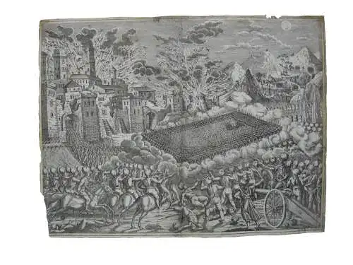 Eroberung von Jerusalem Kreuzzug Türken Orig Kupferstich Dusch um 1790