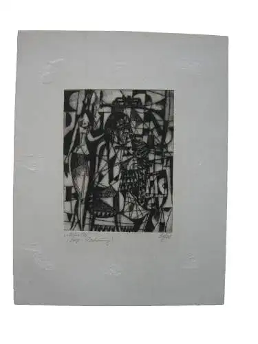 Ludwig Feil (1910-1980) "Musik" Orig. Radierung signiert 1970 Mannheim