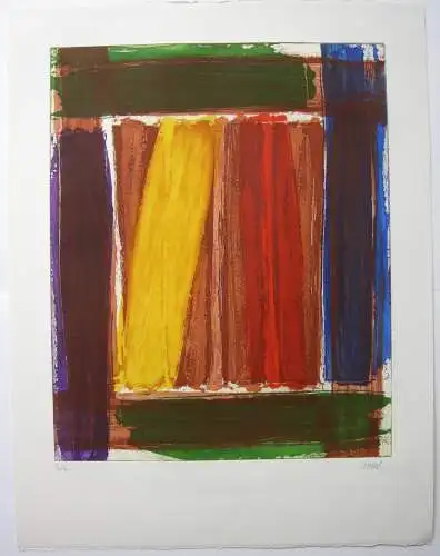 Alain Clement (1941) Abstrakte Komposition Aquatintaradierung signiert 20/50