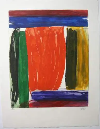 Alain Clement (1941) Abstrakte Komposition Aquatintaradierung signiert 14/50