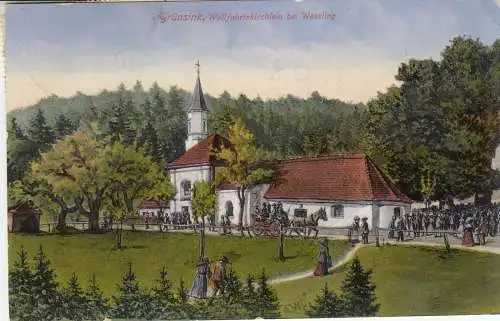 AK Grünsink Wallfahrtskirchlein Wessling Bayern Ammersee gel. 1921 Starnberg
