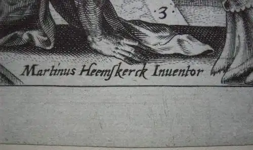 Petrus predigt in Jerusalem Maria Hl. Geist Radierung nach Heemskerck um 1650