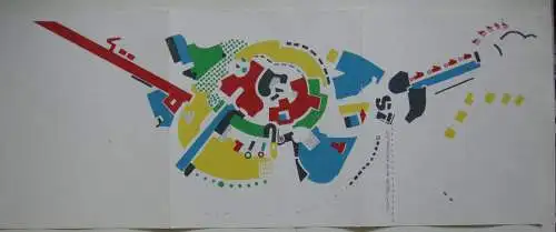 Fritz Ruoff (1922-2005) Geometr Komposition Lithografie 1973 Informel Heseler