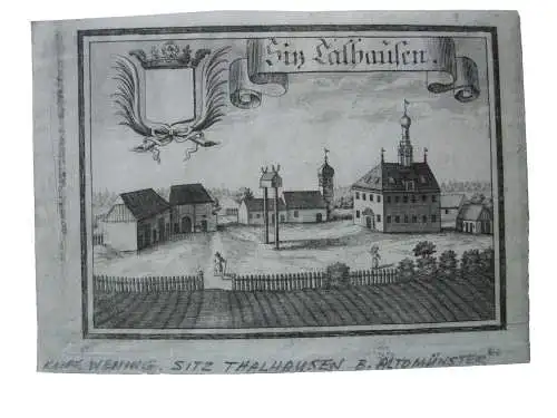 Sitz Talhausen Kranzberg Freising Kupferstich von Michael Wening 1701 Oberbayern