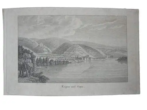 Stammbuchblatt Engers und Sayn Koblemz Kupferstich Wiederhold 1820 Nordrhein-W
