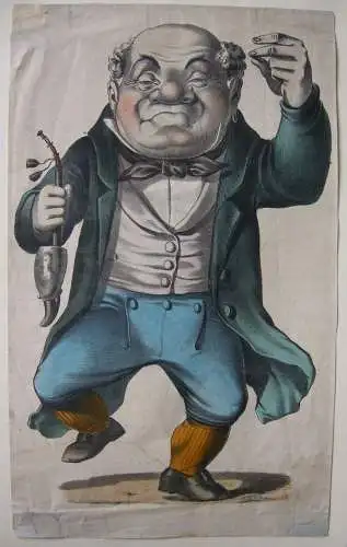 Ednund Harburger (1846-1906) Karikatur auf Kleinbürger Lithografie 1890