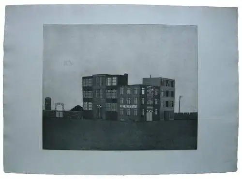Jan Huber  (1938-2021) Vorstadt I Orig Aquatinta 1972 signiert 2/28 Exemplare