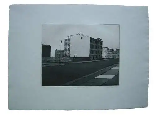 Jan Huber  (1938-2021) Nähe Anhalter Bahnhof  Orig Aquatinta 1972 sign 5/20