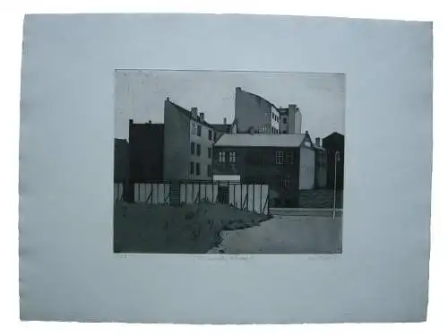 Jan Huber  (1938-2021) Nähe Anhalter Bahnhof I Orig Aquatinta 1972 sign 5/20
