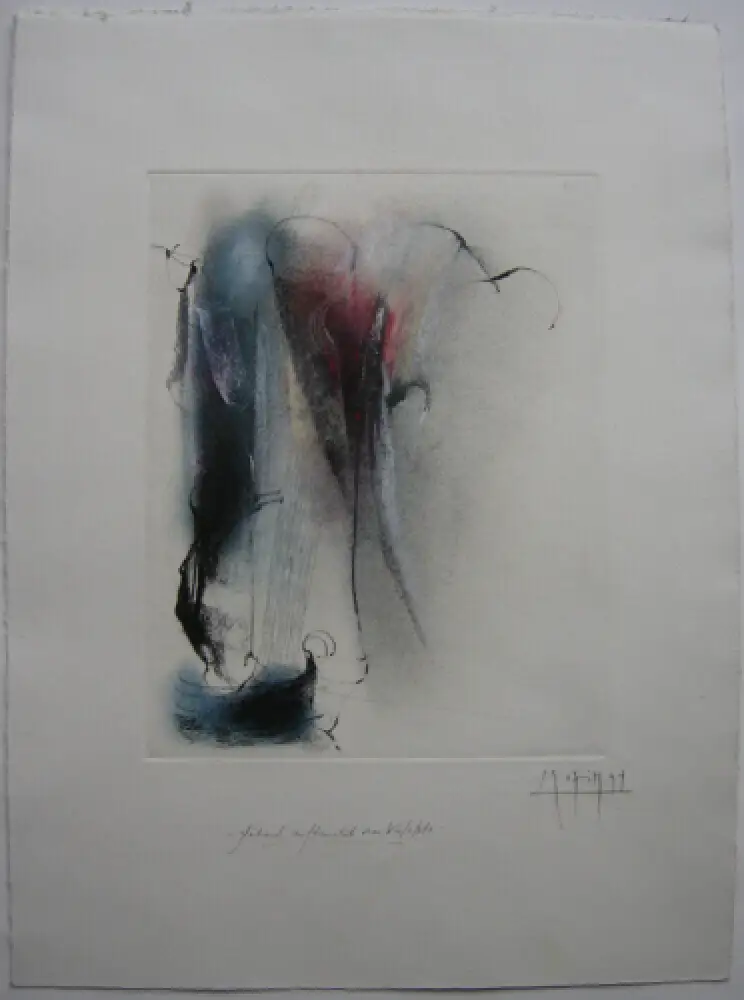 Gregor Torsten Kozik (1948) glühend auftaucht... Orig Aquatinta signiert 1994 0