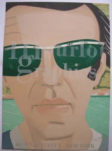 Alex Katz (1927) Alex Selbstportrait mit Sonnenbrille Mourlot New York Lithogr