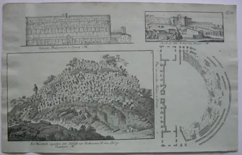 Orange Amphitheater Basaltfelsen  France Frankreich  Inkunabel Lithogr 1818