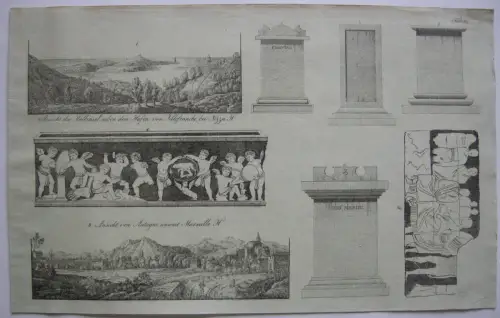 Villefanche Nizza Autagne Marseille France Frankreich Inkunabel Lithogr 1818