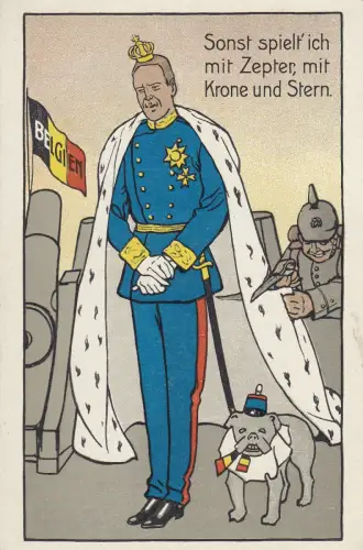 AK Propagandakarte Belgischer König 1. Weltkrieg ungel ca. 1915