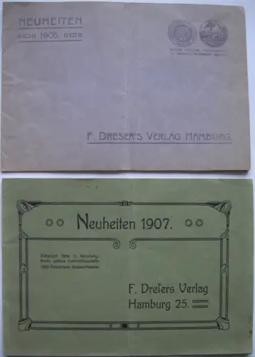 Liebigbilder Neuheiten 1905 und 1907 Dreser's Verlag Hamburg 2 Hefte