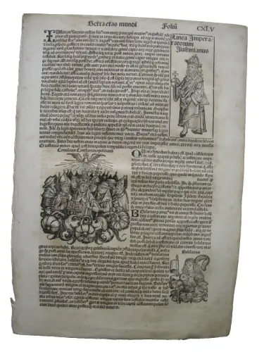 Symode von Konstantinopel Justinianus Holzschnitte Schedel Weltchronik 1493