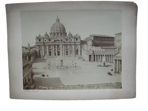 Italien Roma Piazza S. Pietro Albumin Italien Italia um 1890 vintage