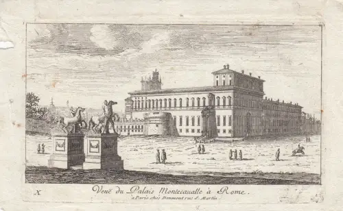 Rom Roma Palazzo Montecavalle Orig. Kupferstich 1700 Italia 