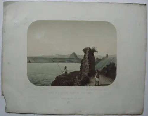 Trajansbrücke Drobeta Turum Rumänien Donau Orig. Lithographie Begenau 1840