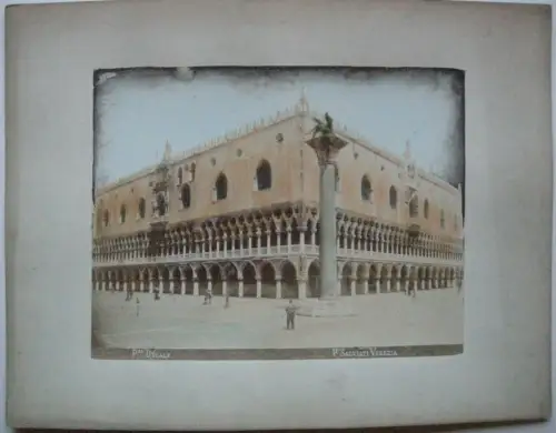 Fratelli Salviati Venezia Palazzo Ducale 1880 Albumin koloriert Italia Venedig