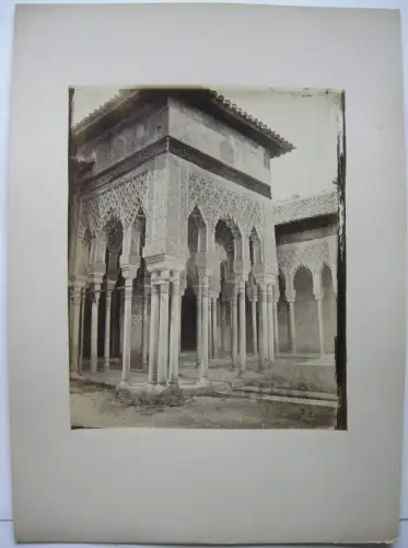 Granada Alhambra Patio de los Leones 1880 Albumin Print Espana Andalucia