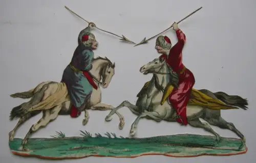 M. Engelbrecht (1684-1756) Scrap zwei kämpfende Osmanen kol Kupferst 1740