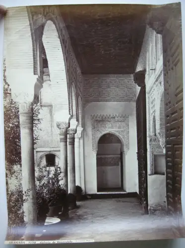 Granda Alhambra Galeria de Generalife Albumin Print 1870 Espana Jean Laurent