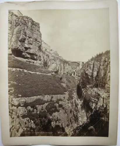 Constantine Algerie Gorges du Rhummel Neurdein Albumin Print um 1880 Afrika