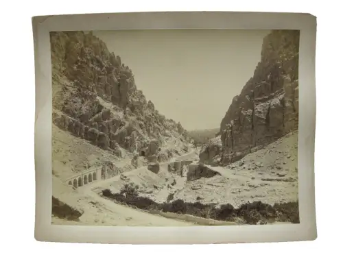 Bejaia Algerie Gorges Chabet El Akhra Neurdein Albumin Print um 1870 Afrika